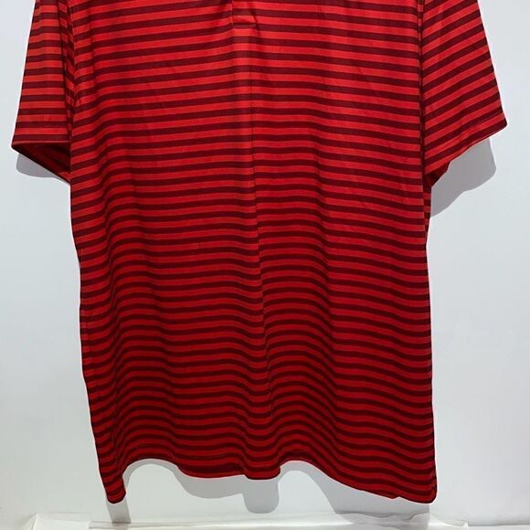 Nike Men's Red Dri-Fit Stripe Short Sleeves Standard Fit Polo Shirt Size 2XL - Picture 2 of 7